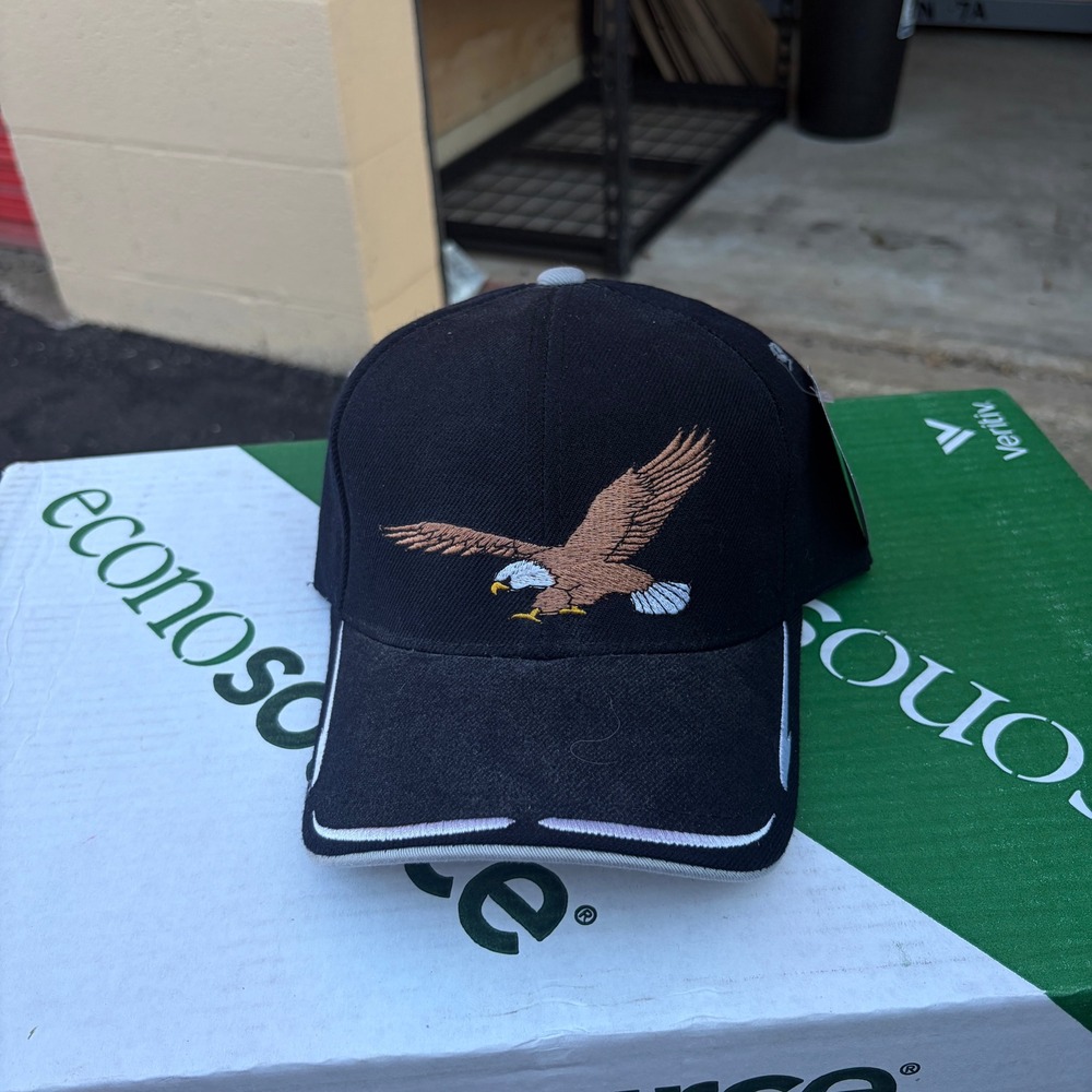 Daeho Sports‎ Wear Eagle Embroidered Hat Black Grey Mens Baseball Cap Made Korea